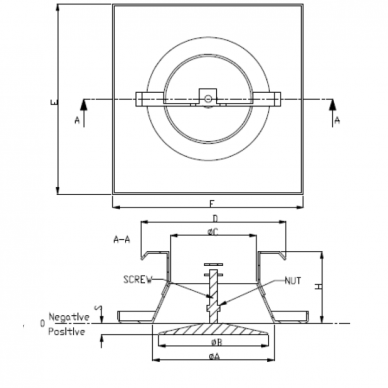 Metal air supply diffuser, DVSQ-P125 2