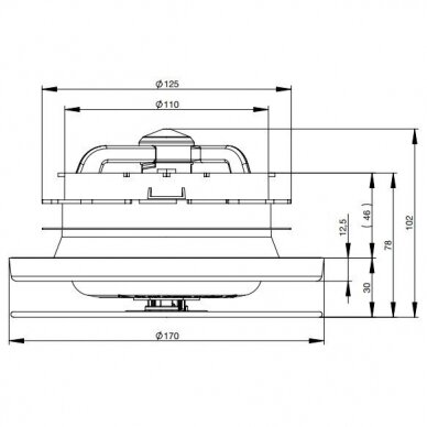 Air extraction diffuser, Zehnder Luna E125 3