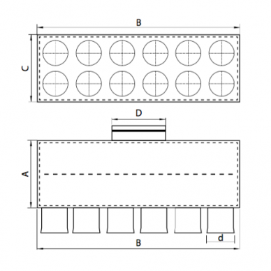 Air distribution box LOK-H 2