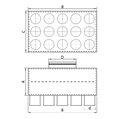 Air distribution box LOK-H 3