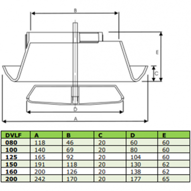 Plastic air exhaust diffuser, DVLF125 6