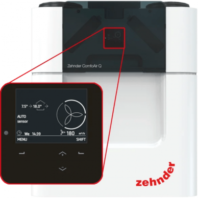 Rekuperatorius Zehnder ComfoAir Q600 ERV ST Entalpinis 1